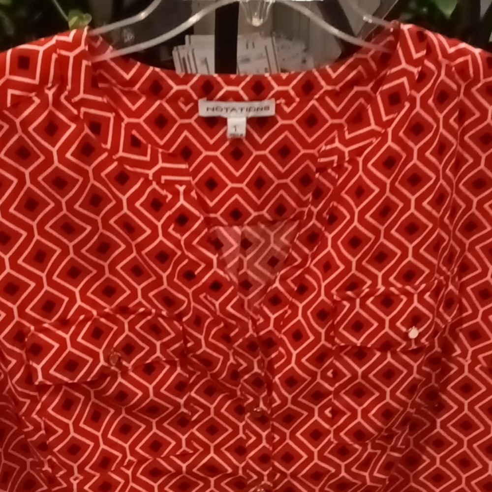 Notations Red Multi-Colored Geometrically Designe… - image 2